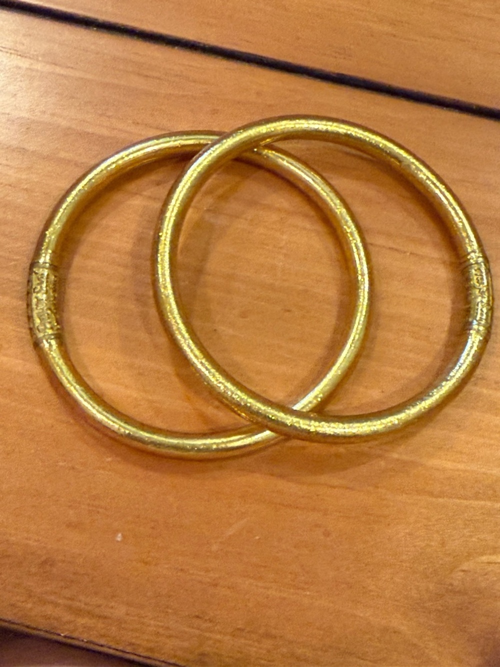 Leather bracelets with gold